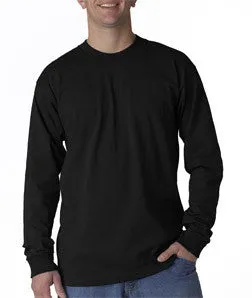 2955 Union Made: A Division of Bayside Adult Union Made Long-Sleeve Cotton Tee Black