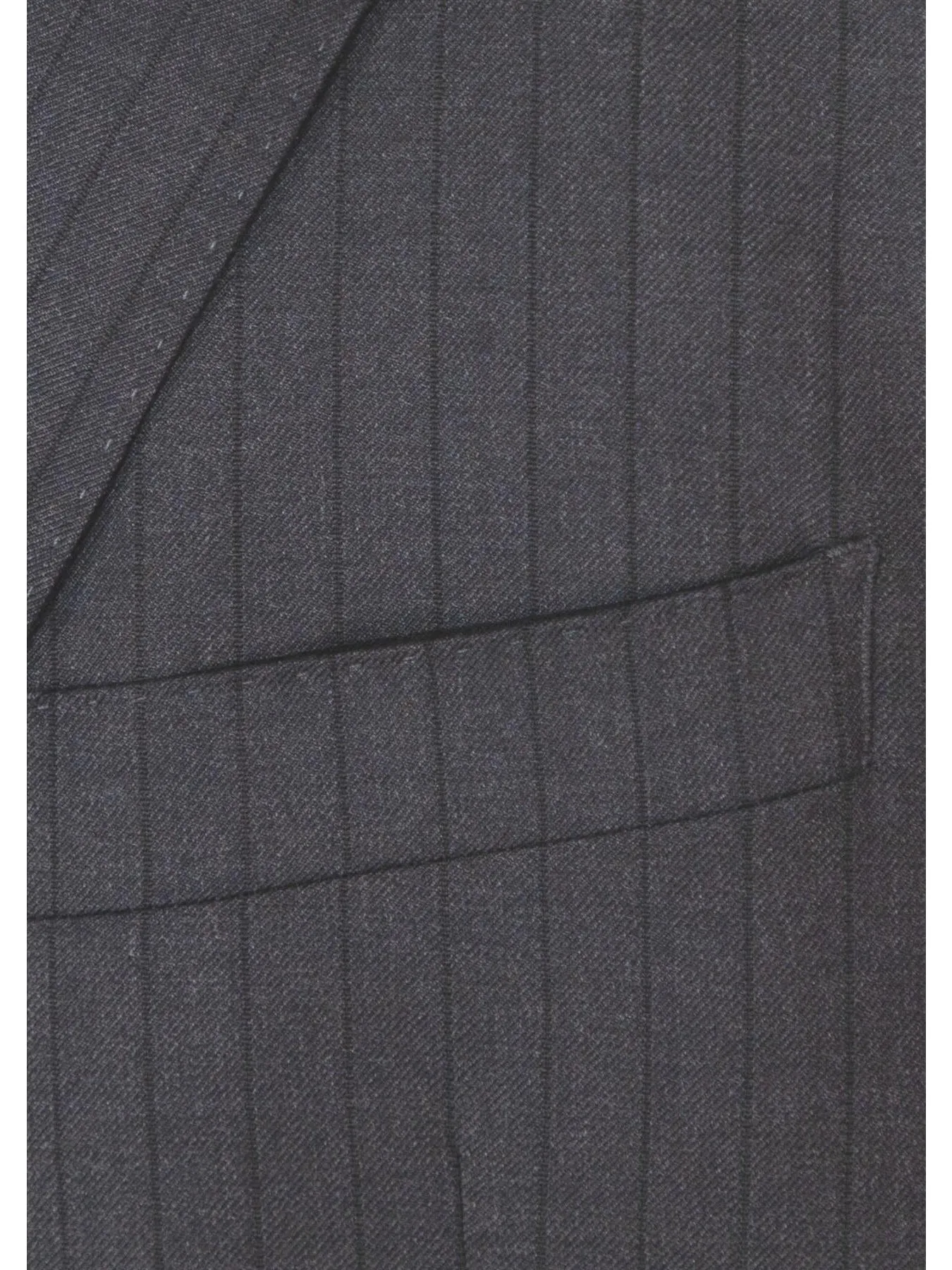 Armani Collezioni Mens Slim Fit Charcoal Pinstripe 100% Wool 2 Piece Suit