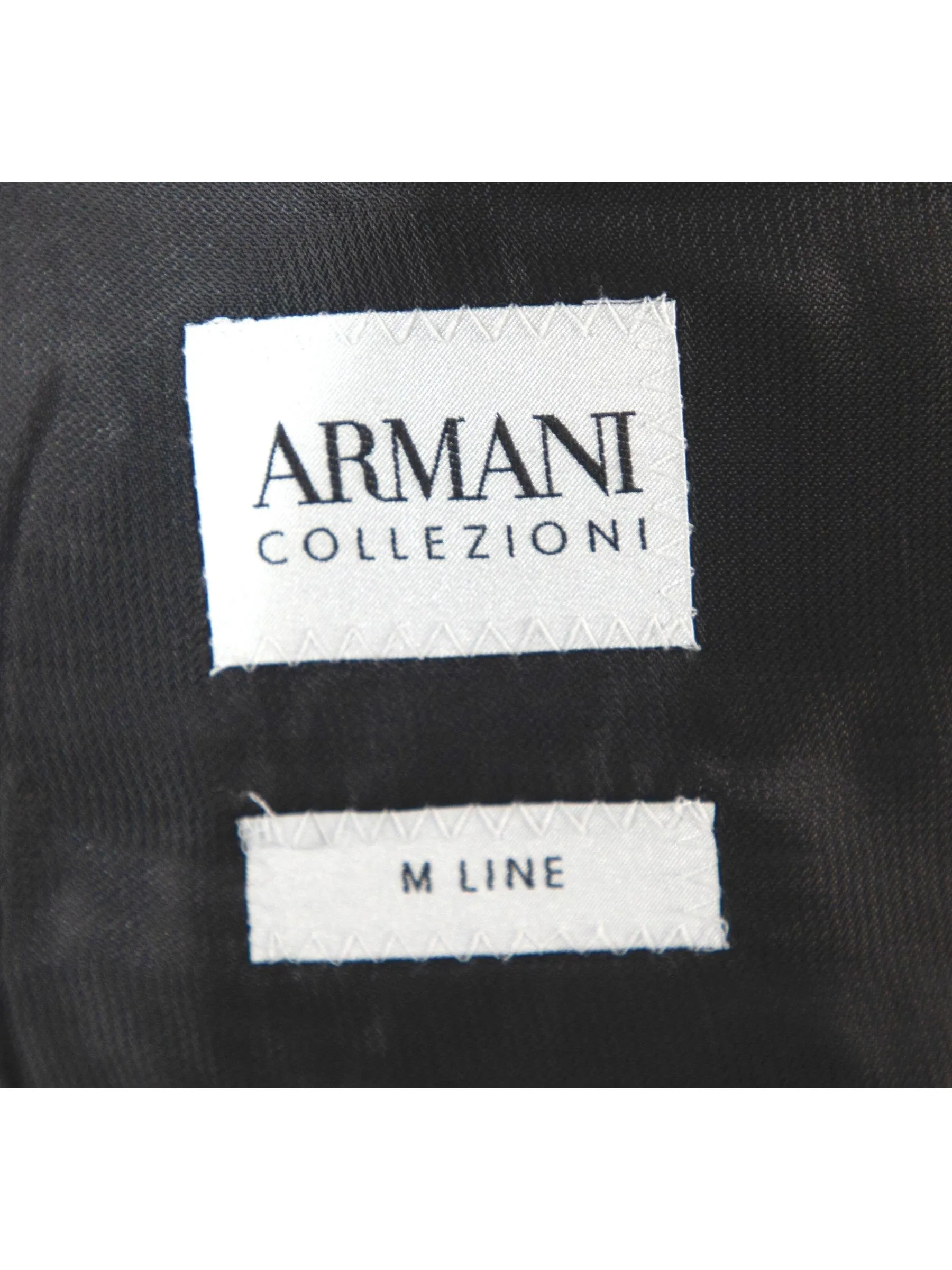 Armani Collezioni Mens Slim Fit Charcoal Pinstripe 100% Wool 2 Piece Suit