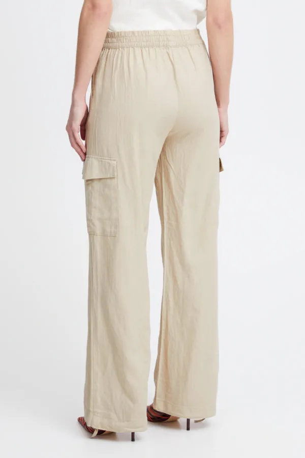 B Young Falakka Linen Cargo Pant
