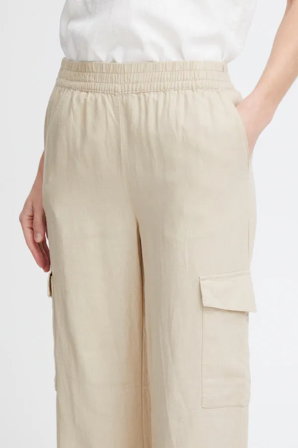 B Young Falakka Linen Cargo Pant