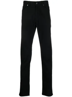 Black Stretch-Cotton Slim Cut Jeans