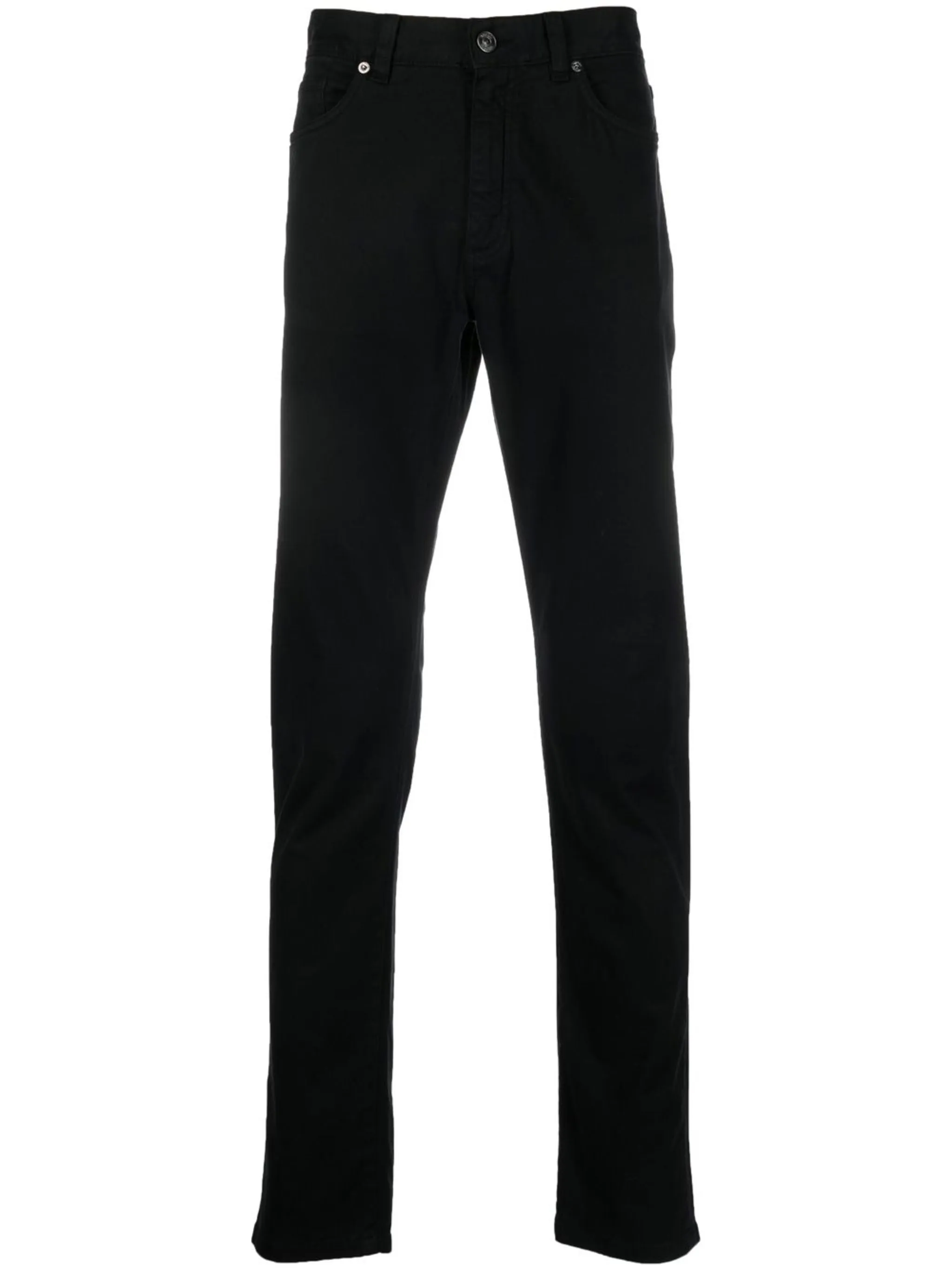 Black Stretch-Cotton Slim Cut Jeans