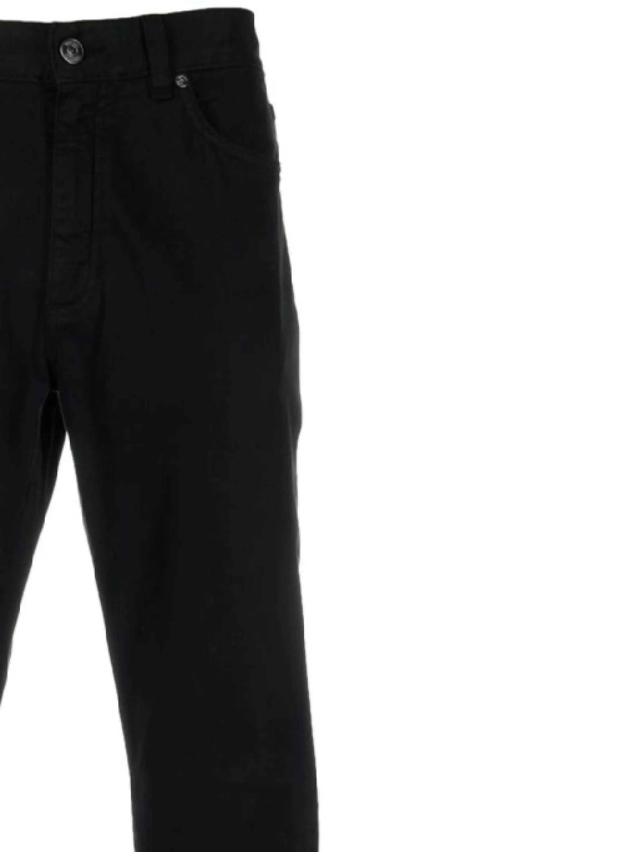 Black Stretch-Cotton Slim Cut Jeans
