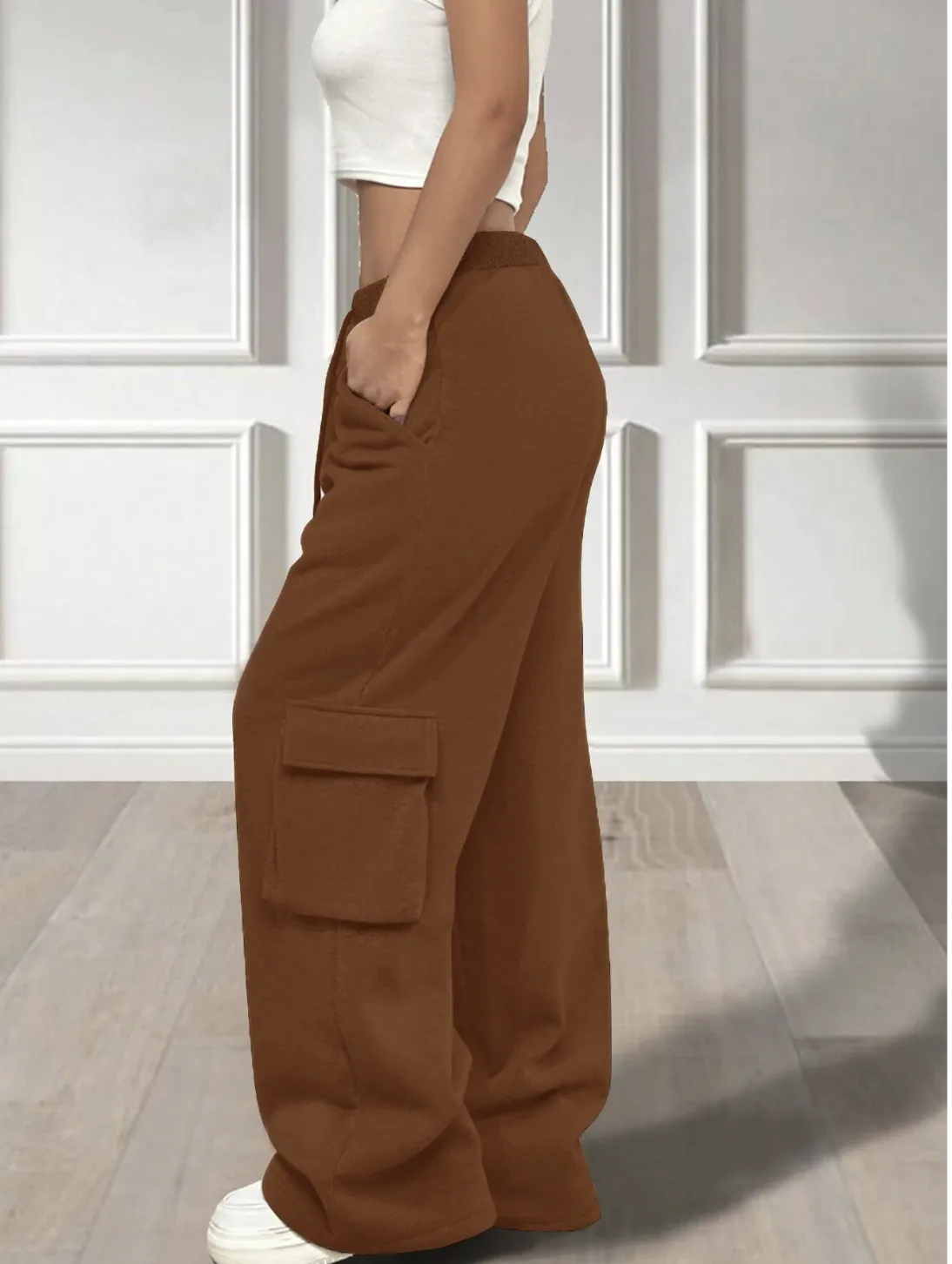Brown Wide Leg Pants