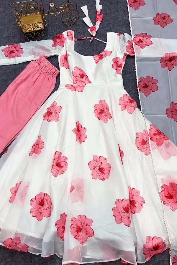 Buy Latest White Evening Gown For Girls