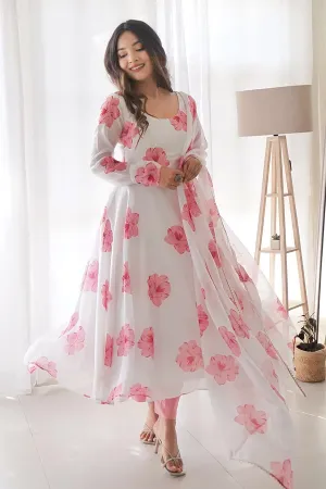 Buy Latest White Evening Gown For Girls