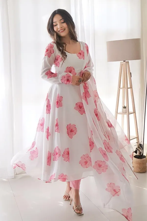 Buy Latest White Evening Gown For Girls