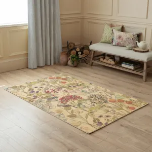 Country Hedgerow Printed Wool Rug Pink