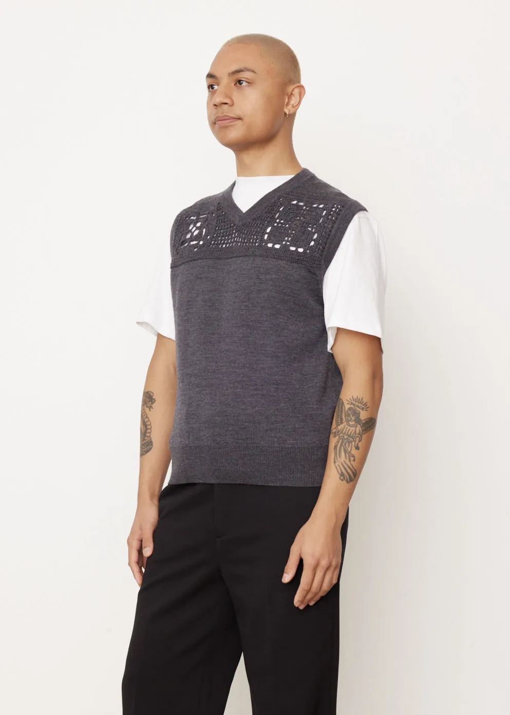Crochet Knit Vest