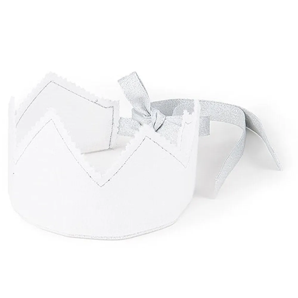 Crown PN White with Silver Ribbon