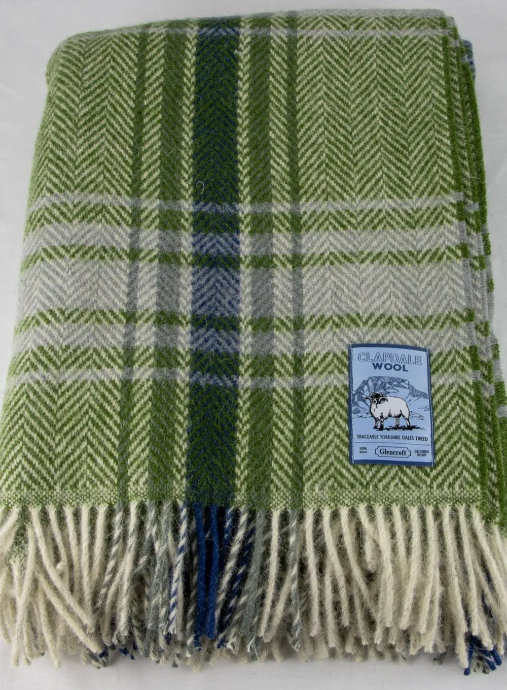 Crummock Green Dalesbred Breed Traceable Wool Travel Rug
