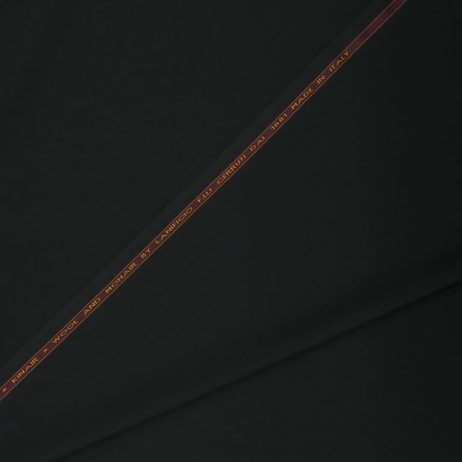 Dark Brown Kinair Wool and Mohair by Lanificio F.LLI Cerruti Suiting Fabric