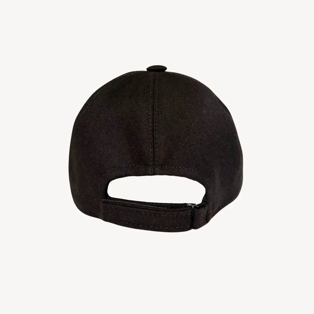 Dark Brown Wool Cap