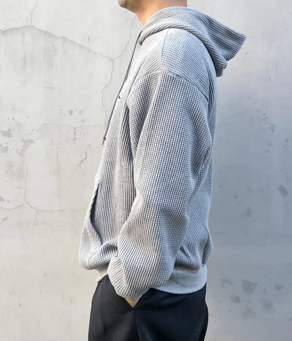 DESCENDANT/CACHALOT WAFFLE HOODY (GRAY)