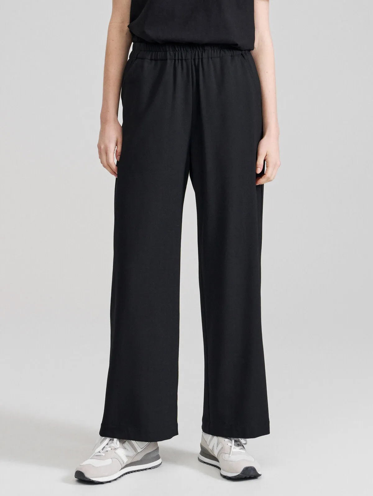 Elvi Wool Blend Pants Black