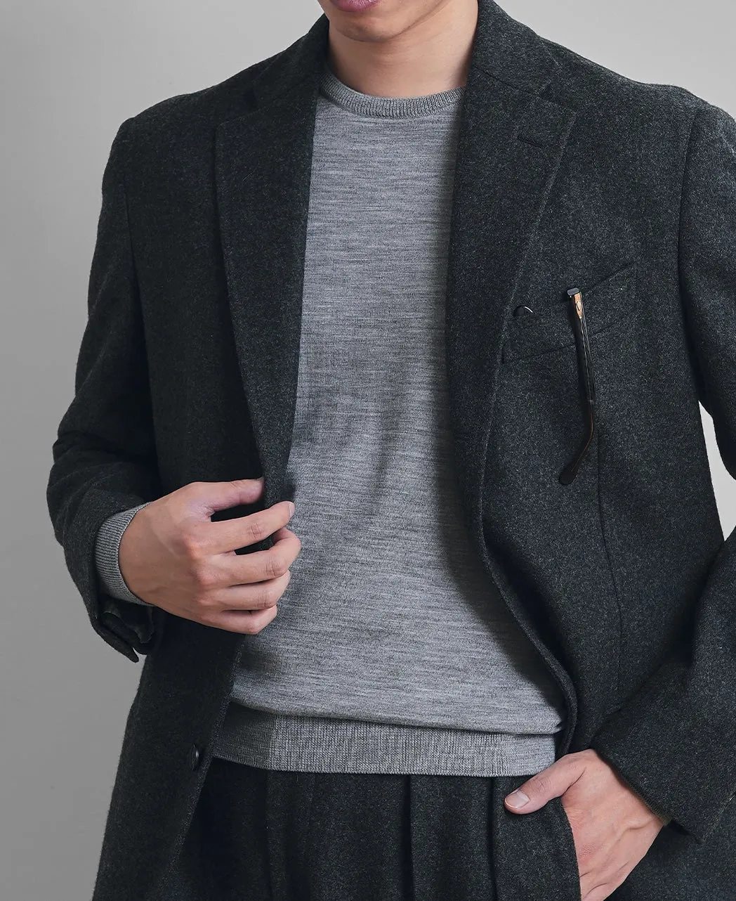 FF30G crew neck Sweater Super Extra Fine Merino