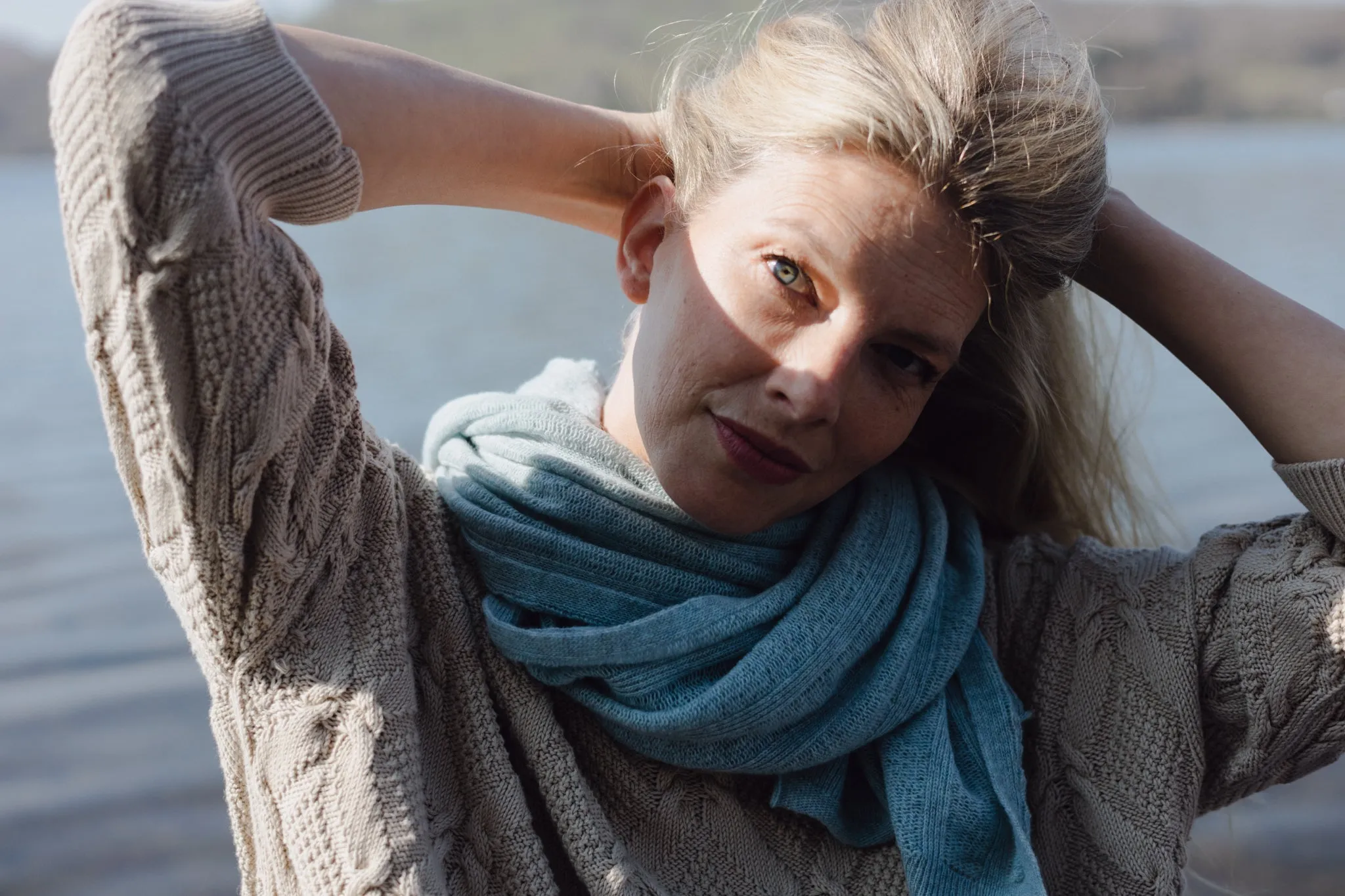 Fine Lambswool Brant Wrap in Haar