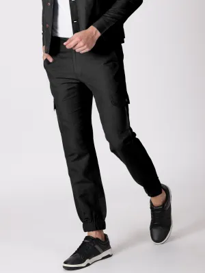 Finn - Linen Joggers - Black
