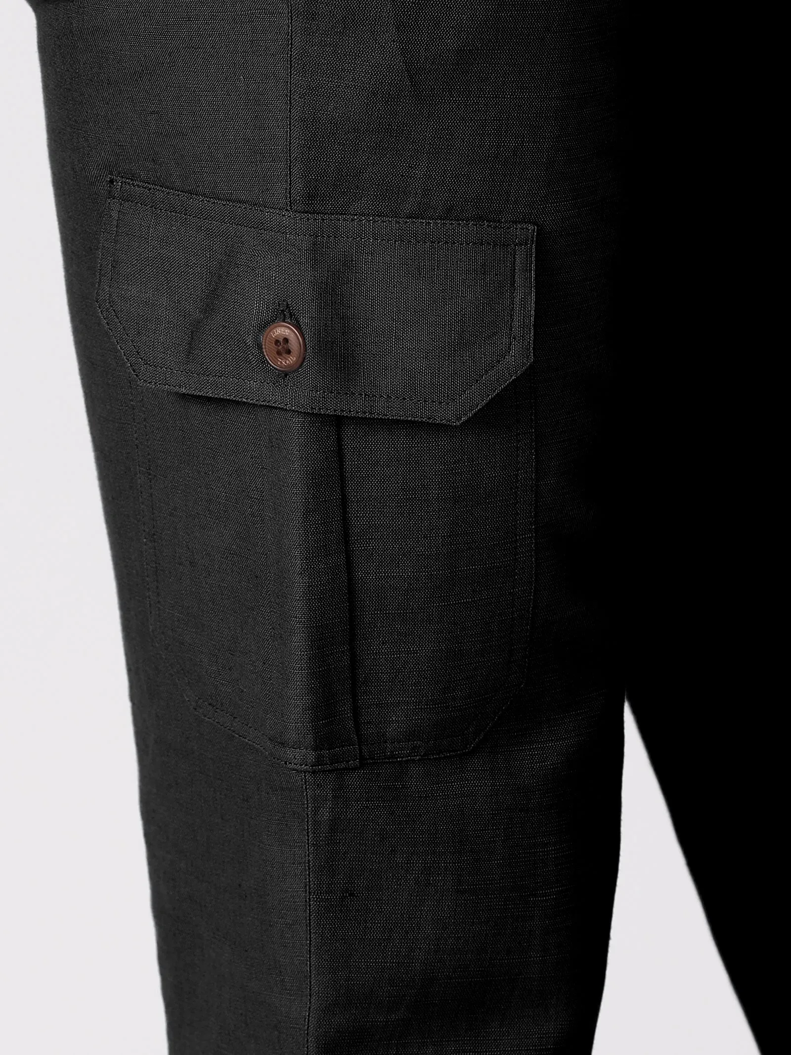 Finn - Linen Joggers - Black