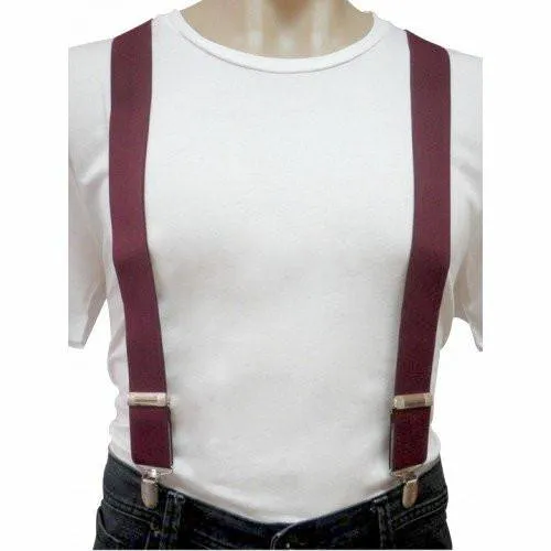 GERALD - Mens Maroon Fashion Braces