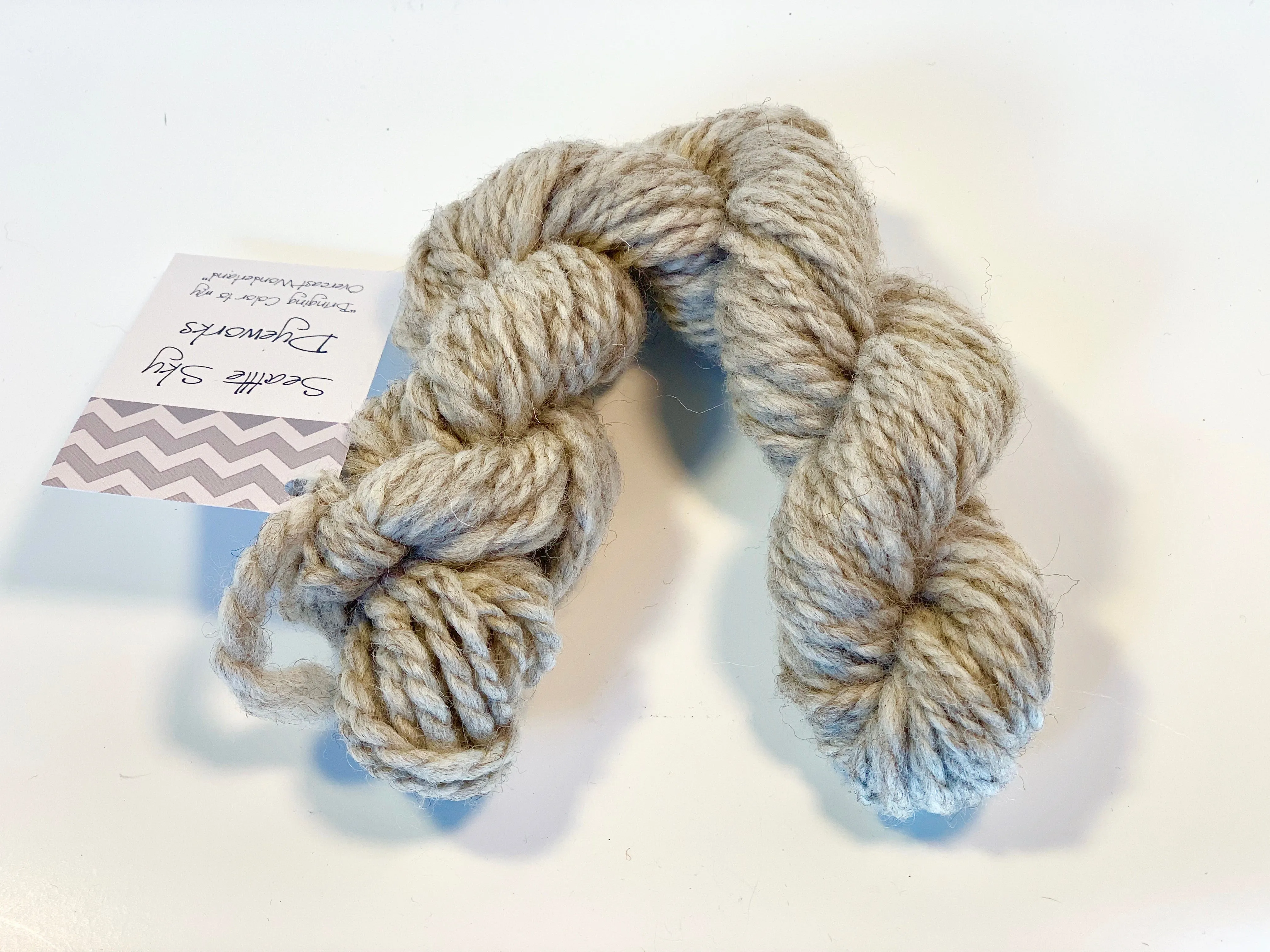 Handspun Wool  Yarn ~ Naturally Colored Superbulky Light