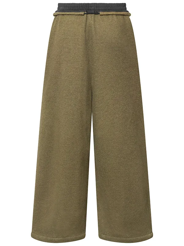 Jules Wool Pants - Olive Green