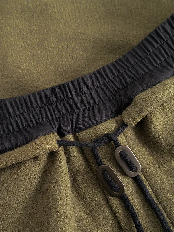 Jules Wool Pants - Olive Green