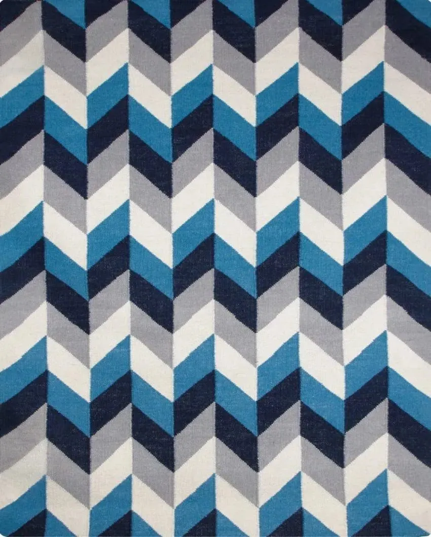 Kilim Hand Woven Dhurrie Wool Rug Classic and Stylish | 4 x 6 Feet