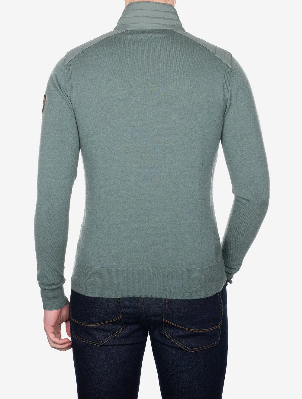 Kilmington Quarter Zip Jumper-Mineral Green