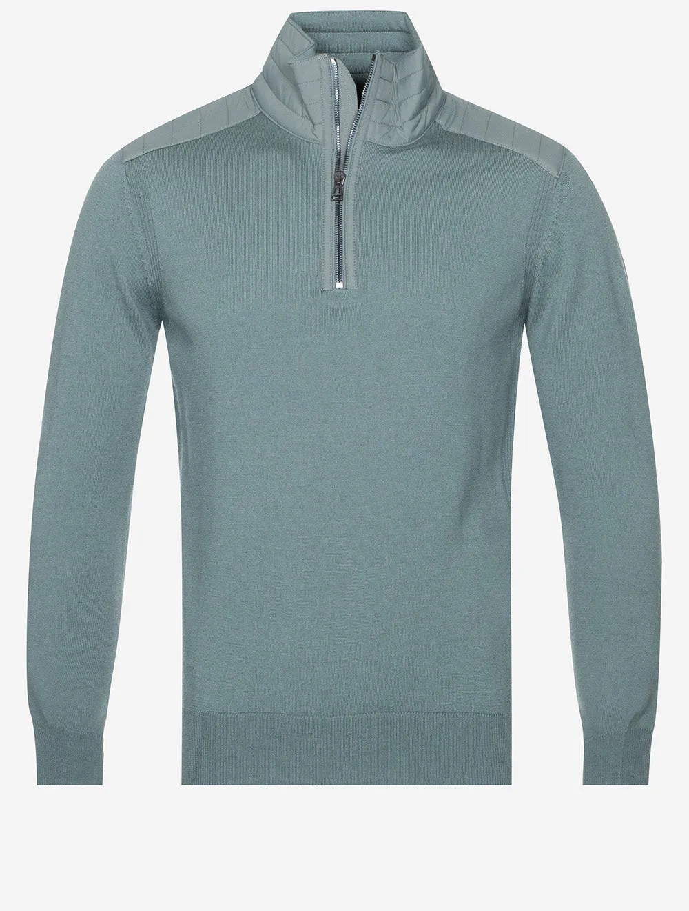Kilmington Quarter Zip Jumper-Mineral Green