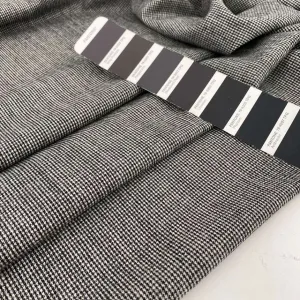 Light White Pure Wool With Black Wires - Sample