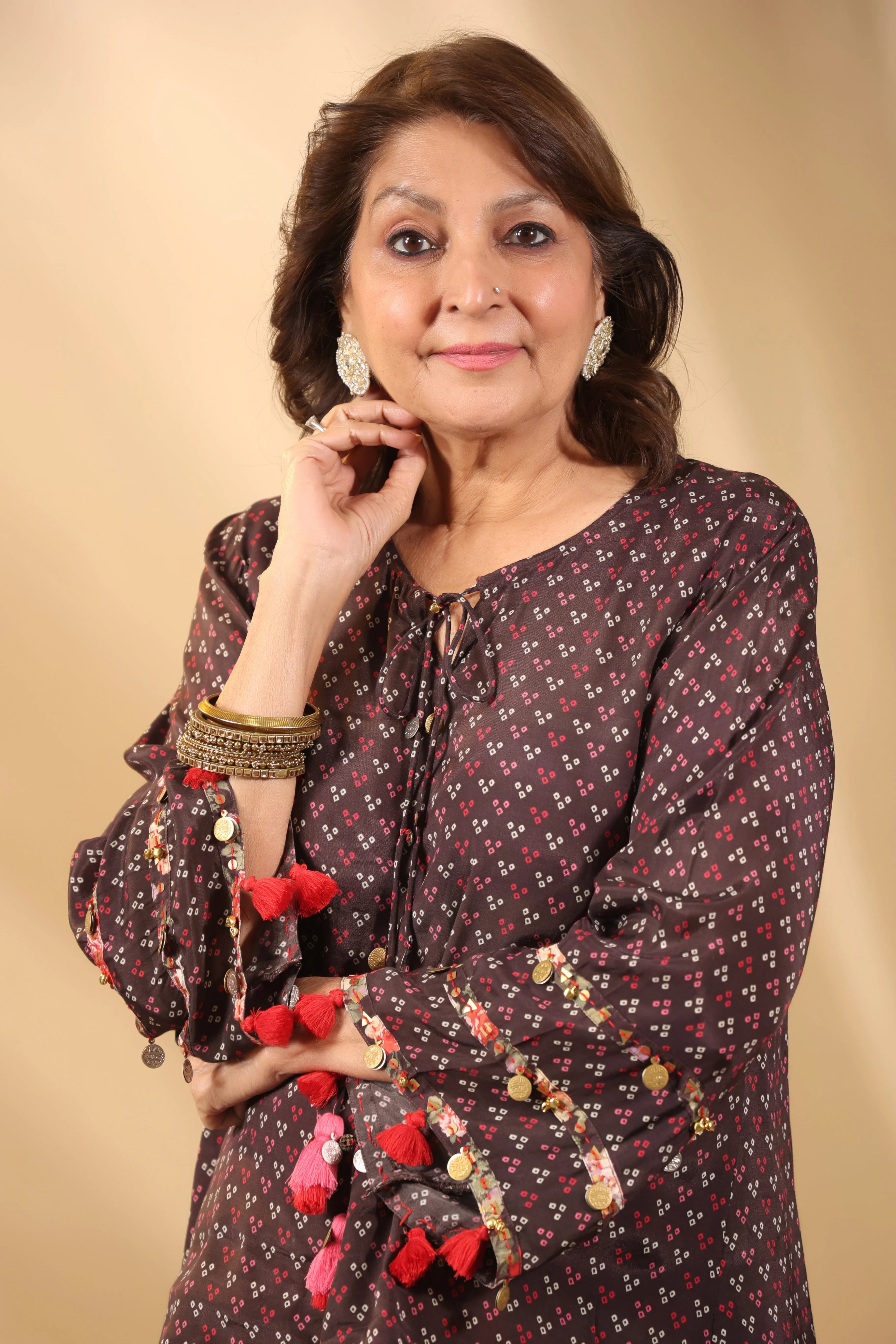 Malhari Brown Muslin Riddhi Co-Ord Set