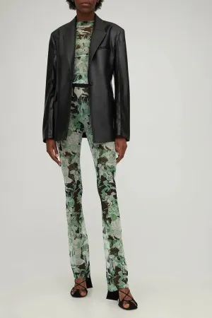 Marco Rambaldi - Second Skin Wide Leg Trousers: Green Collage