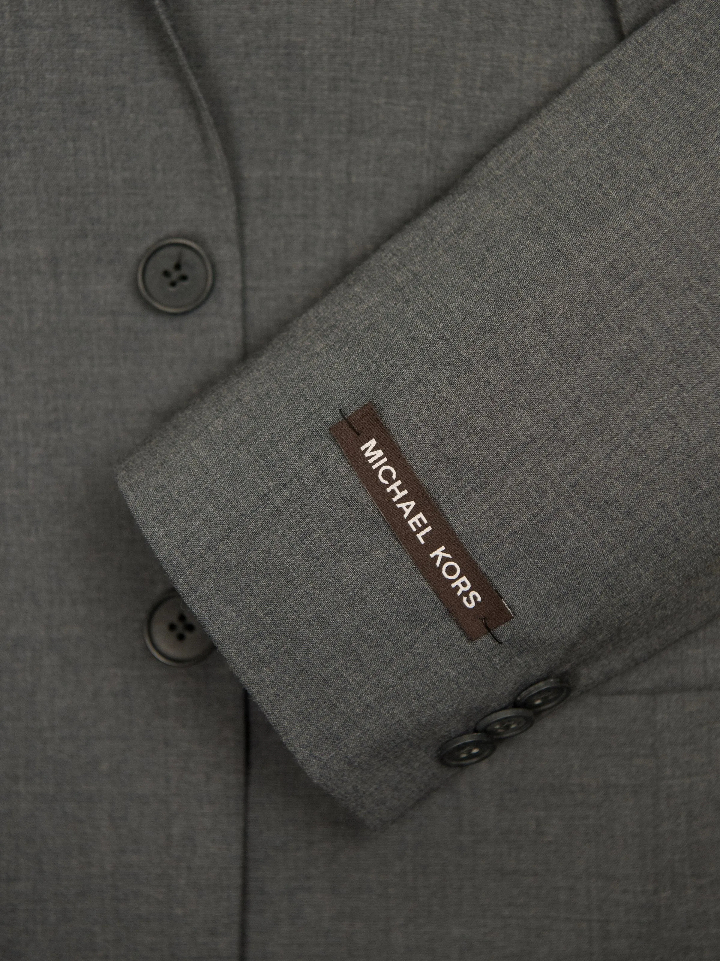 Michael Kors 27415 95% Wool/ 5% Elastane Boy's Suit - Heather - Medium Gray