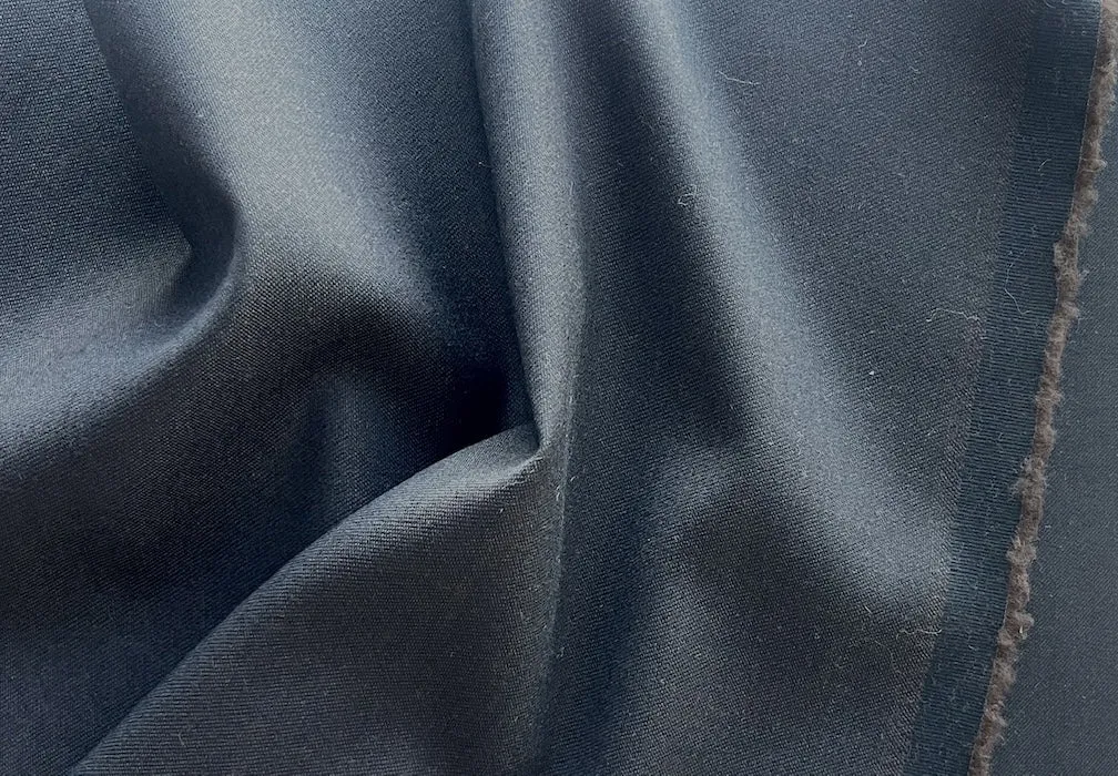Mid-Weight High-End Chestnut & Black Cross-Woven Wool Twill (Made in Italy)