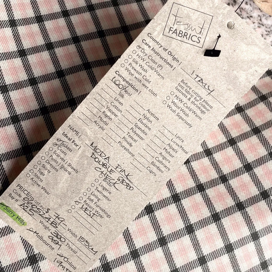 Moda Pink - Double Sided Check