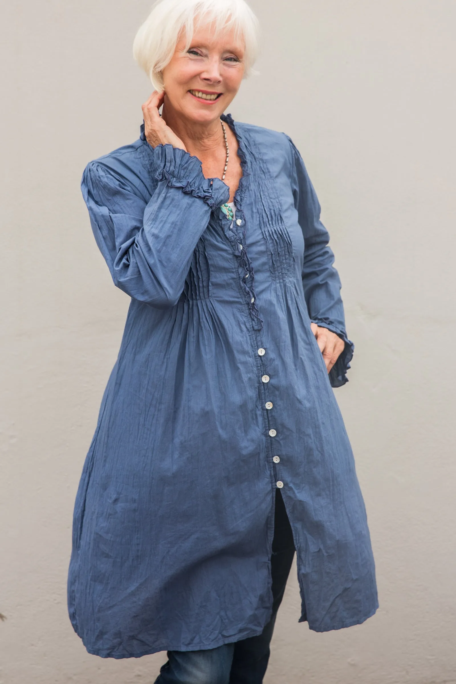Mughal Tunic Hand Dyed In Pure Cotton