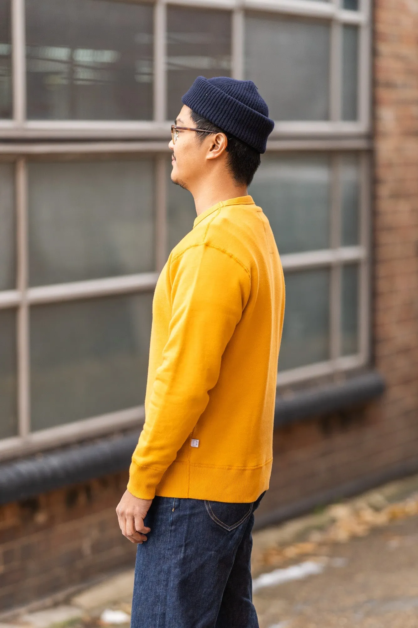 N7 Heavyweight Organic Cotton Sweatshirt, Mustard