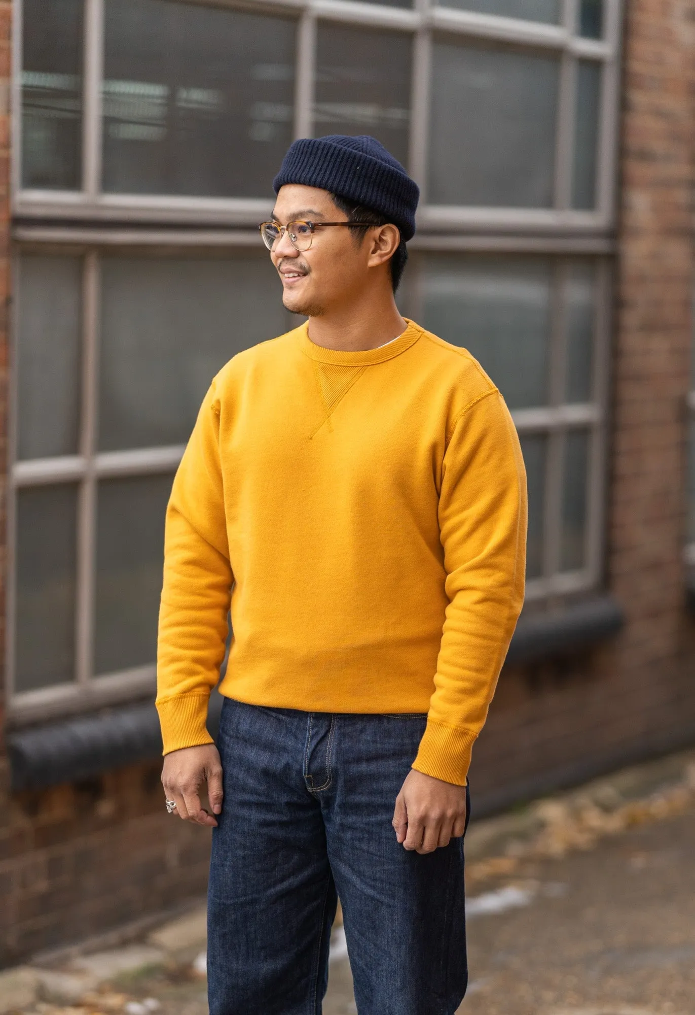 N7 Heavyweight Organic Cotton Sweatshirt, Mustard