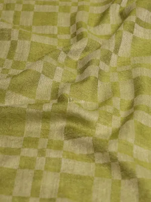 Pashtush womens Extra Fine Wool Stole, extra fine wool design, Green
