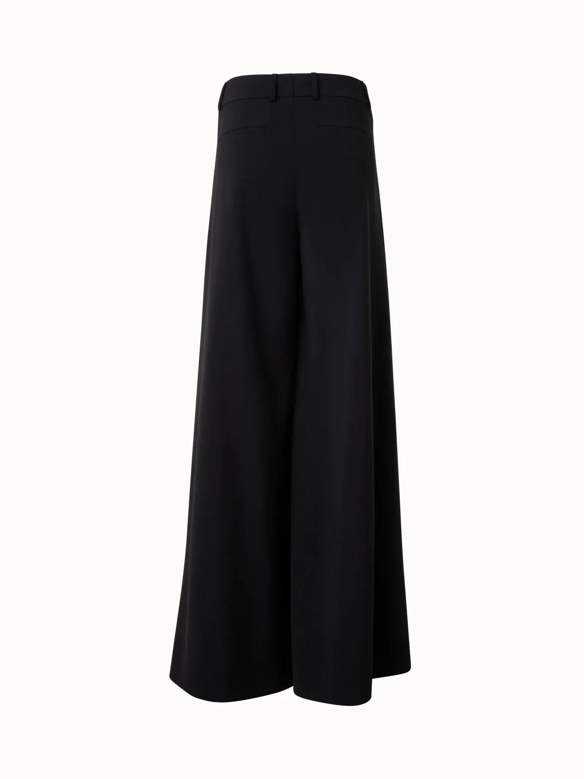 Pleated Wide Leg Pants in Wool