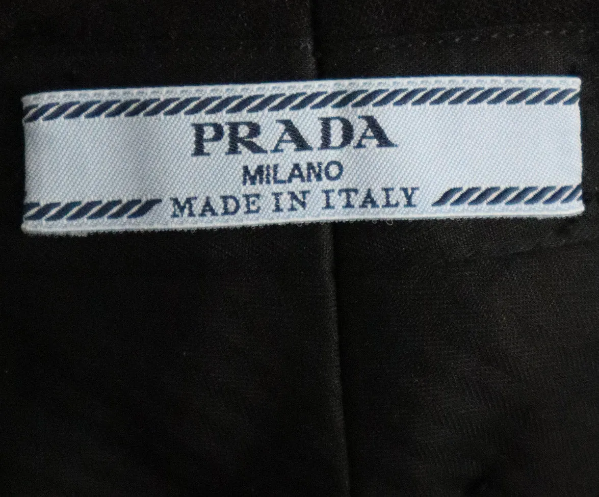 Prada Black Wool Pants sz 12