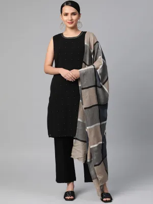 Pure Woolen Shawl with Checks