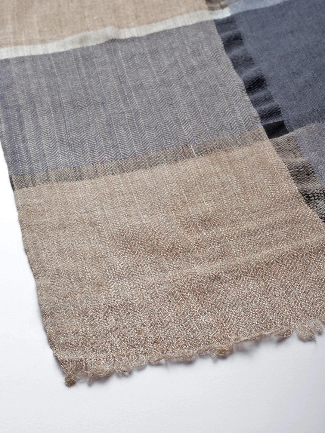 Pure Woolen Shawl with Checks