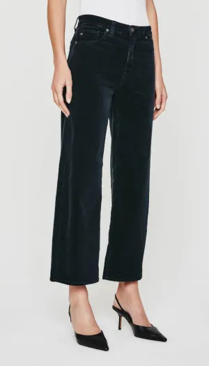 Saige Wide Leg Crop - Sulfur Smooth Slate