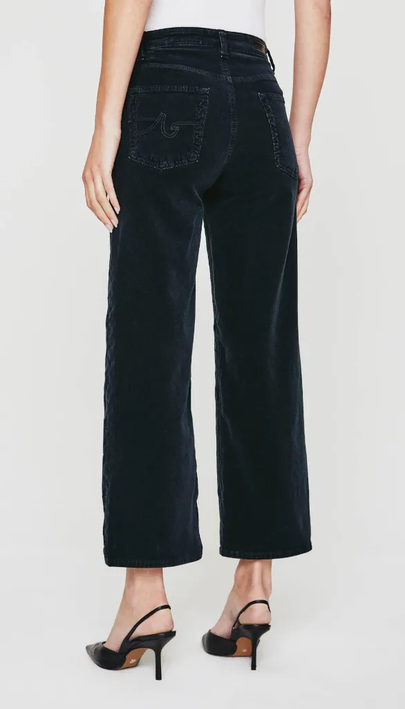 Saige Wide Leg Crop - Sulfur Smooth Slate