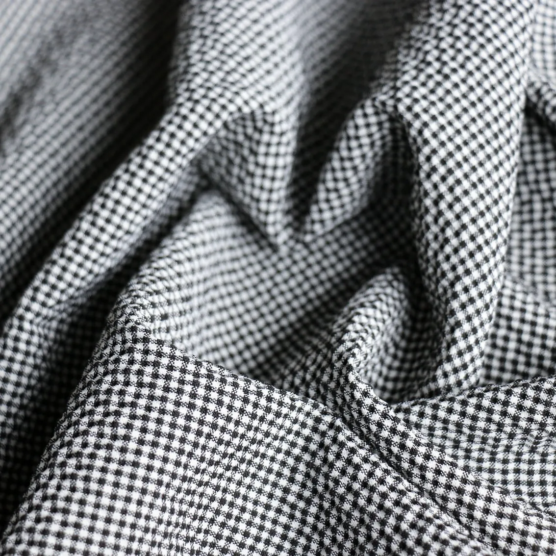 Sara Black Wool Seersucker