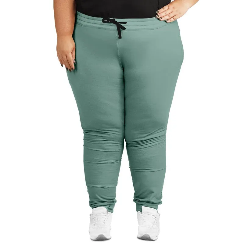 Shaded Pale Pastel Green Gray Joggers | Unisex | with PLUS sizes | C30M0Y22K30