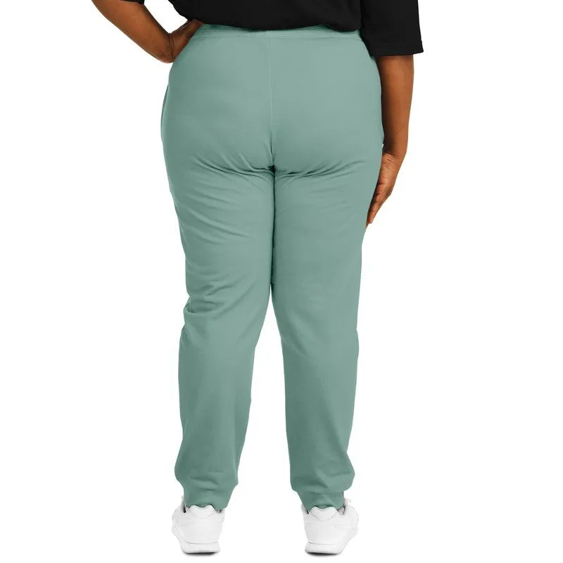 Shaded Pale Pastel Green Gray Joggers | Unisex | with PLUS sizes | C30M0Y22K30
